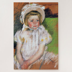 Quebra-cabeça Menina em um Bonnet Branco, Mary Cassatt