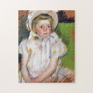 Quebra-cabeça Menina em um Bonnet Branco, Mary Cassatt
