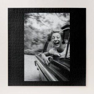 Quebra-cabeça Menina Feliz Sorriso & Foto Divertida