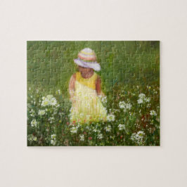 Quebra-cabeça Menina no Campo das Flores