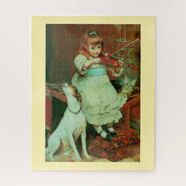 Quebra-cabeça Menina tocando violino (Vertical)