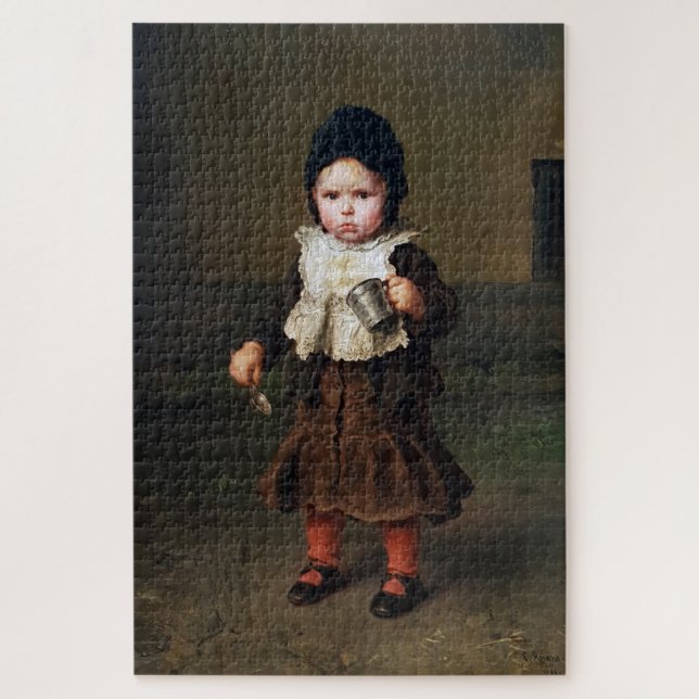 Quebra-cabeça Menina Vazia de Taça (Ludwig Knaus) (Vertical)