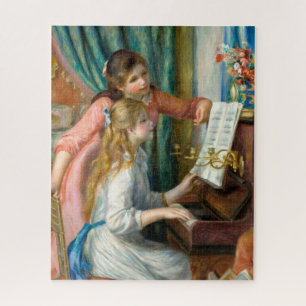 Quebra-cabeça Meninas ao Piano impressionista arte Renoir