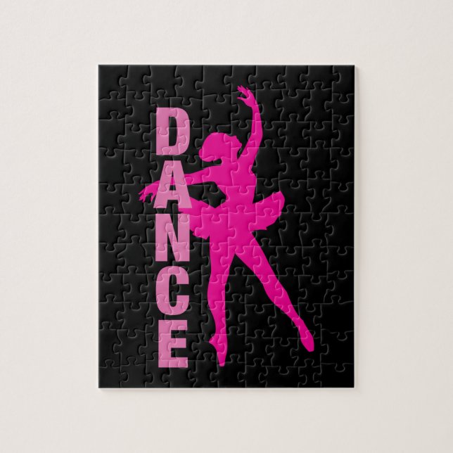 Quebra-cabeça Meninas Dança de Ballet em Rosa Quente (Vertical)
