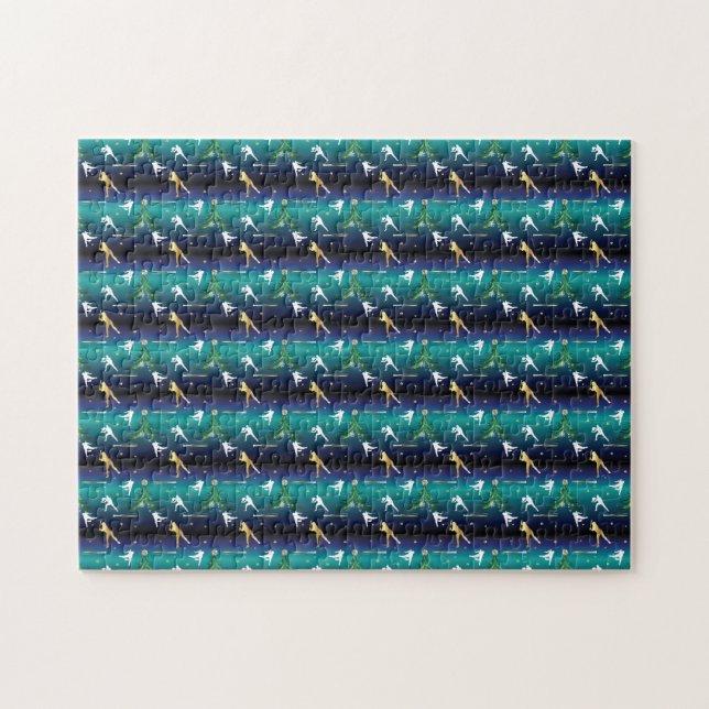 Quebra-cabeça Meninas de beisebol Softbol Natal (Horizontal)