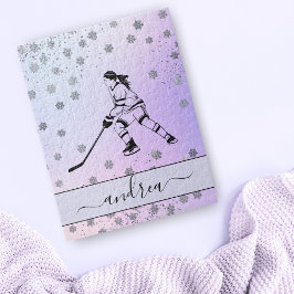 Quebra-cabeça Meninas Hockey Colorful Ombre Snowflake Padrão