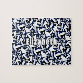 Quebra-cabeça Meninos: cores da equipe de vôlei azul