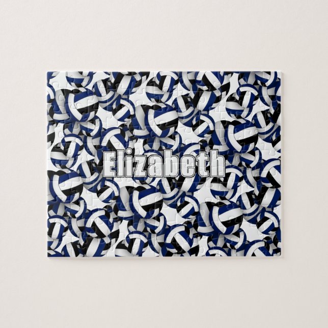 Quebra-cabeça Meninos: cores da equipe de vôlei azul (Horizontal)