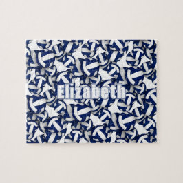 Quebra-cabeça Meninos: seleção de vôlei azul