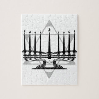 Quebra-cabeça Menorah e estrela
