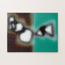 Quebra-cabeça Mensagem em uma garrafa: Abstrato Brown, Teal, B &