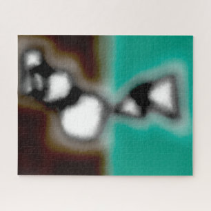 Quebra-cabeça Mensagem em uma Garrafa: Abstrato Marrom, Azul Tur