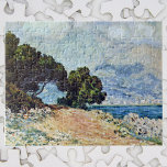 Quebra-cabeça Menton Seen do Boné Martin por Claude Monet<br><div class="desc">Menton Seen, do Boné Martin (1884), por Claude Monet, é uma pintura impressionista de paisagem sazonal de belas artes. Árvores, oceano e litoral estão em primeiro plano com a cidade e montanhas ao fundo. Um dia ensolarado com algumas nuvens fofinhas no céu. Uma vista da cidade de Menton, no sul...</div>