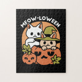Quebra-cabeça Meow-Loew - Festivo Halloween Design