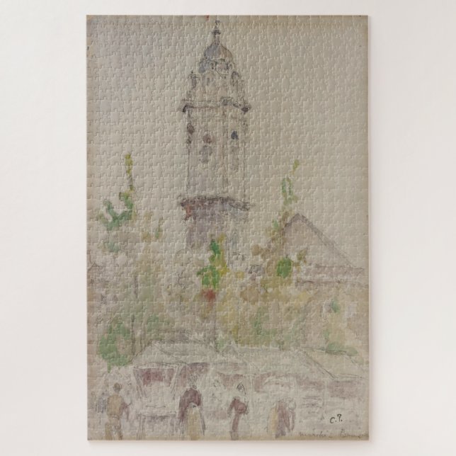 Quebra-cabeça Mercado (1894) – Camille Pissarro (Vertical)