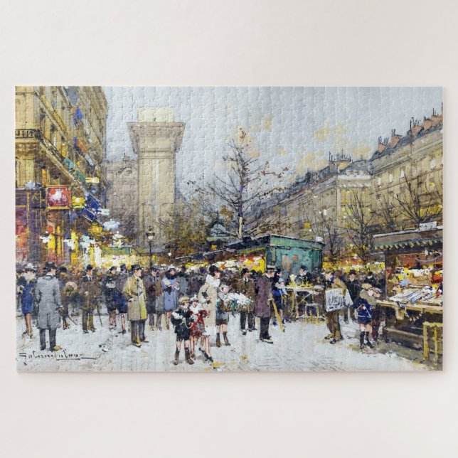 Quebra-cabeça Mercados em Porte Santo-Denis, Paris (Horizontal)