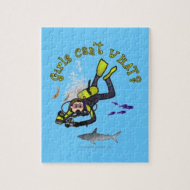 Quebra-cabeça Mergulhadora Scuba (Vertical)