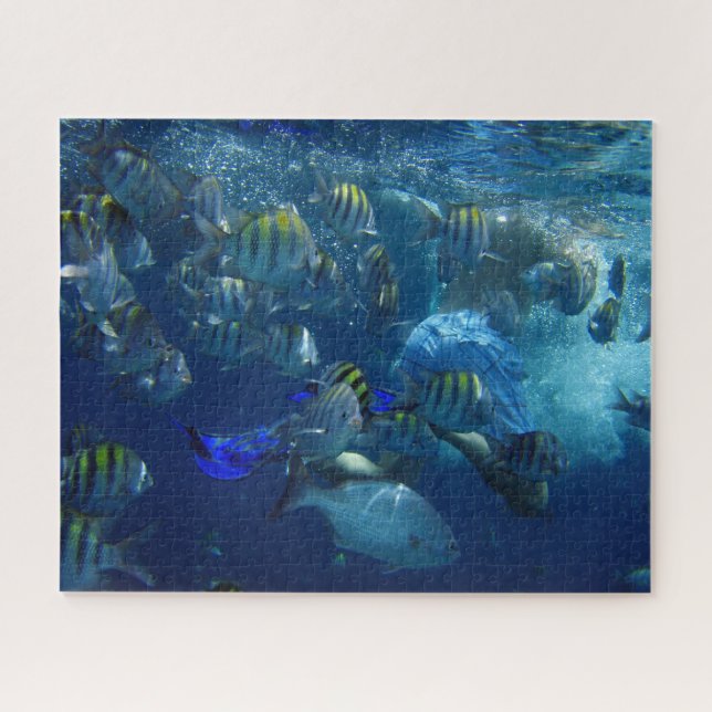 Quebra-cabeça Mergulho no Mar Submarino (Horizontal)