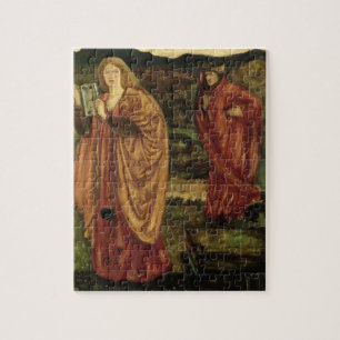 Quebra-cabeça Merlin e Nimue de "do d'Arthur Morte", 1861