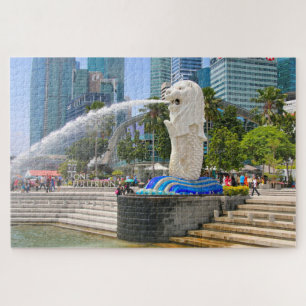 Quebra-cabeça Merlion fountain, Singapura