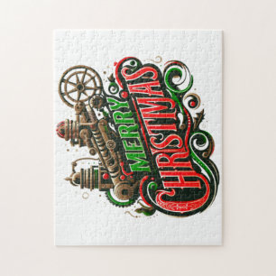 Quebra-cabeça Merry Christmas steampunk