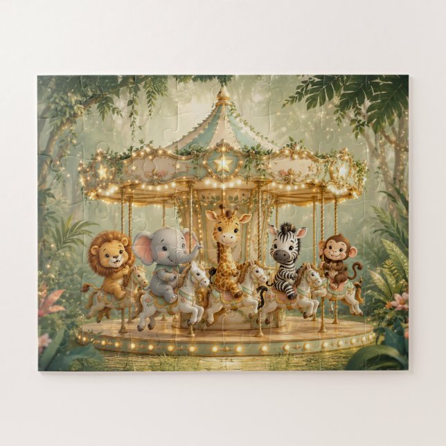 Quebra-cabeça Merry Go Round da Selva Mágica (Horizontal)