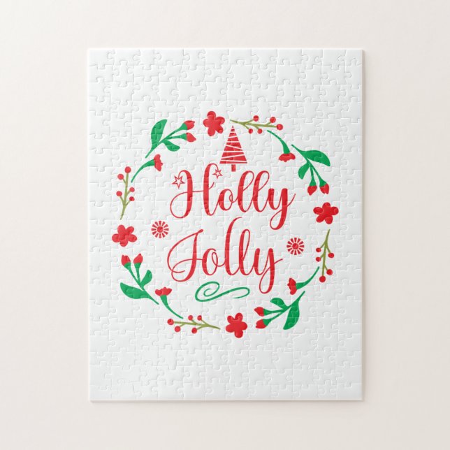 Quebra-cabeça Merry Xmas Holly Jolly (Vertical)