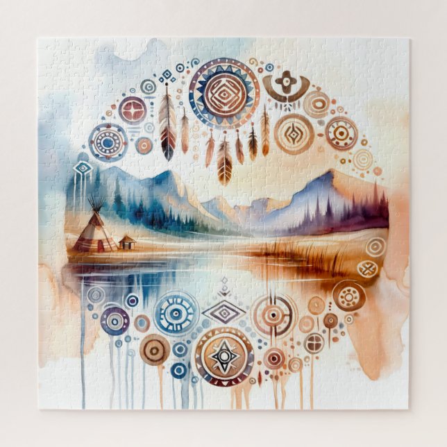 Quebra-cabeça Mês do Patrimônio Nativo Americano (Vertical)