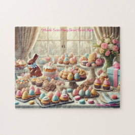 Quebra-cabeça Mesa de Sobremesa de Páscoa, Festa de Coelhinhos d