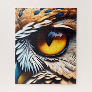 Quebra-cabeça Mesmerizing Owl Eye - Vivid Wildlife Detail 