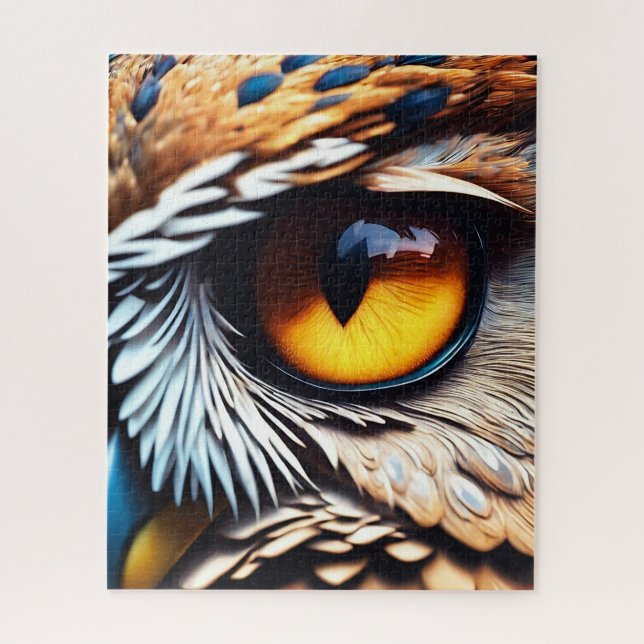 Quebra-cabeça Mesmerizing Owl Eye - Vivid Wildlife Detail  (Vertical)