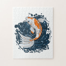 Quebra-cabeça Mestre de flexão de água de Koi Fish