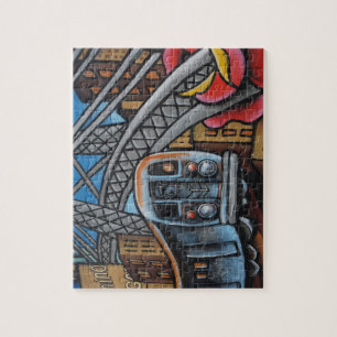 Quebra-cabeça Metrô de trem grafite urbano