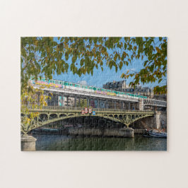 Quebra-cabeça Metro na ponte Bir-Hakeim - Paris, França