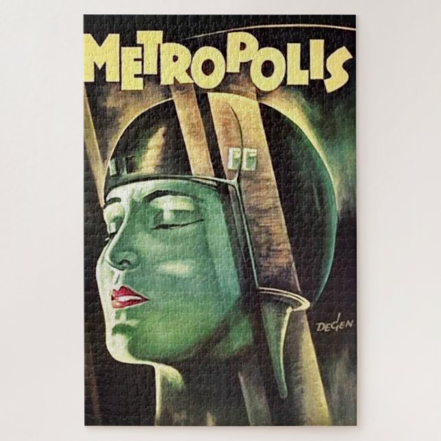 Quebra-cabeça Metrópole Filme Antigo  (Vertical)