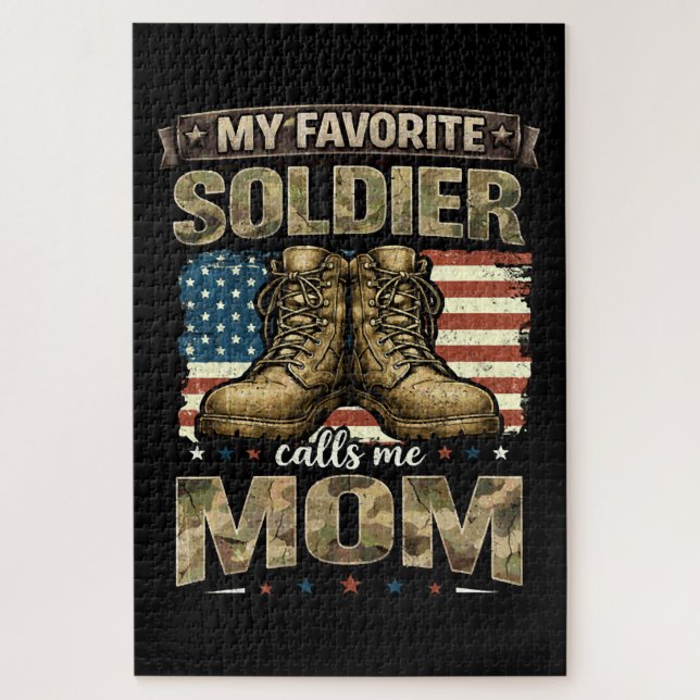 Quebra-cabeça Meu soldado favorito me chama de mãe (Vertical)