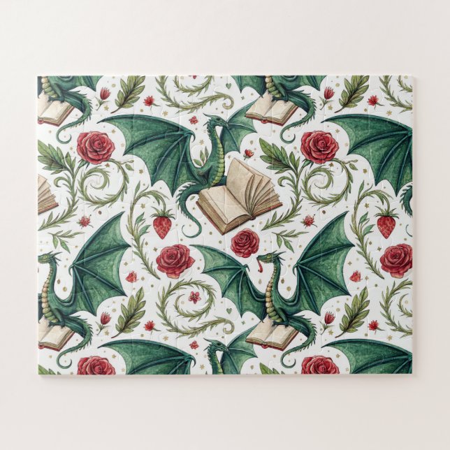 Quebra-cabeça Meus Primeiros Amores - Dragões e Livros (Horizontal)