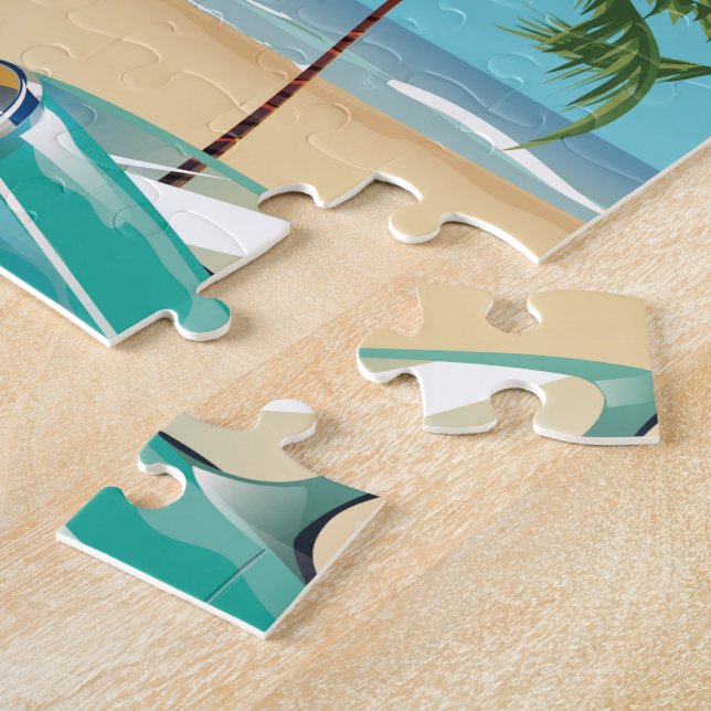 Quebra-cabeça México - poster de viagens por avião (Lateral)