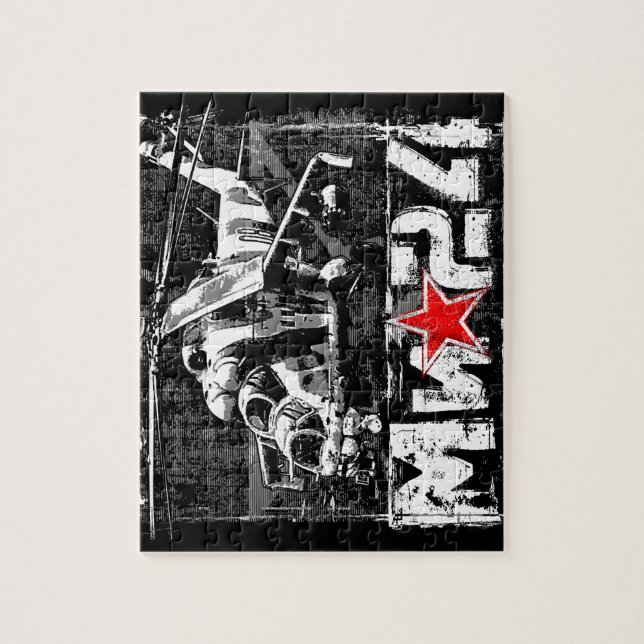 Quebra-cabeça Mi-24 helicóptero soviético (Vertical)