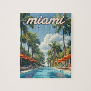 Quebra-cabeça Miami Piscina Vintage