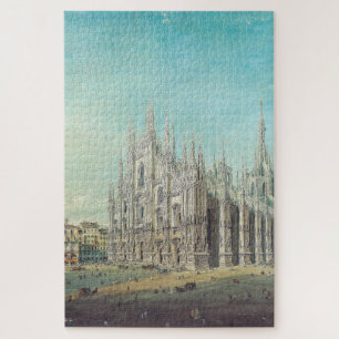 Quebra-cabeça Milão Piazza del Duomo década de 1850 por Carlo Bo