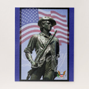 Quebra-cabeça Militar Patriótico Minuteman com Emblema de Defesa
