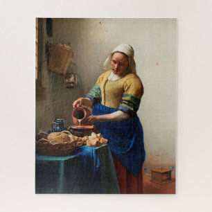 Quebra-cabeça Milkmaid Kitchen Maid por Johannes Vermeer