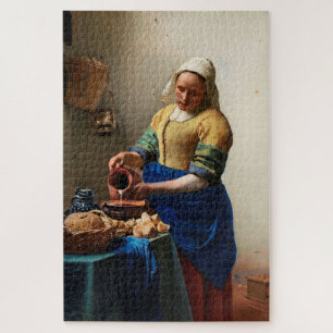 Quebra-cabeça Milkmaid Kitchen Maid por Johannes Vermeer