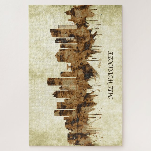 Quebra-cabeça Milwaukee Wisconsin Cityscape (Vertical)