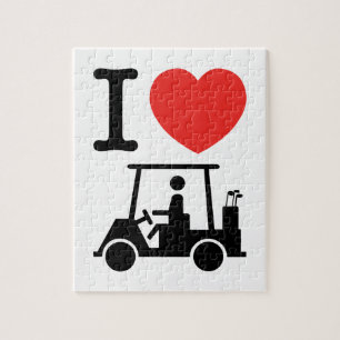 Quebra-cabeça Mim carro de golfe do coração (amor)
