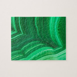 Quebra-cabeça Mineral de Malaquita verde brilhante