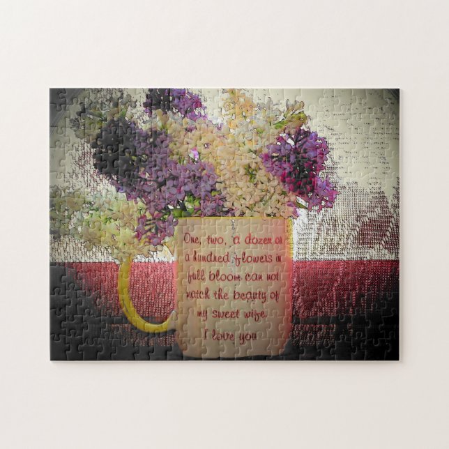 Quebra-cabeça Minha doce esposa Valenpuzzle (Horizontal)