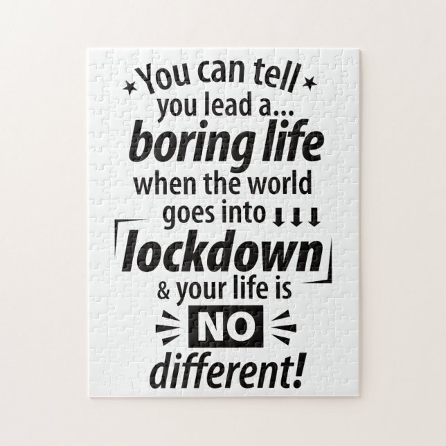 Quebra-cabeça Minha Morte Chata De Bloqueio - Engraçada Pandemia (Vertical)