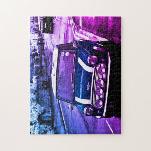 Quebra-cabeça Mini Cooper Morris Bunt Blau